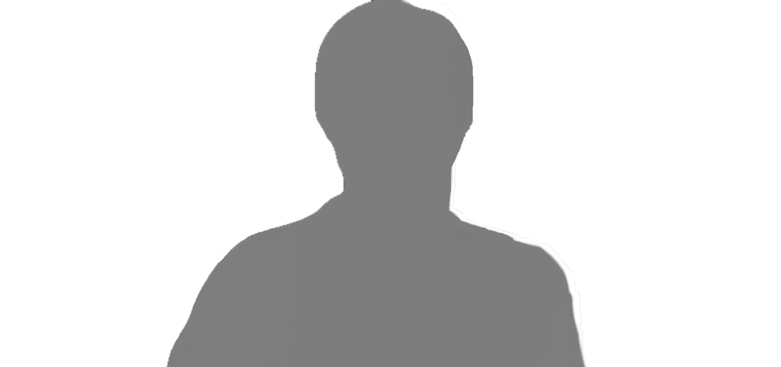 Silhouettes eines Mannes, grau, als Platzhalter für Portraitfoto