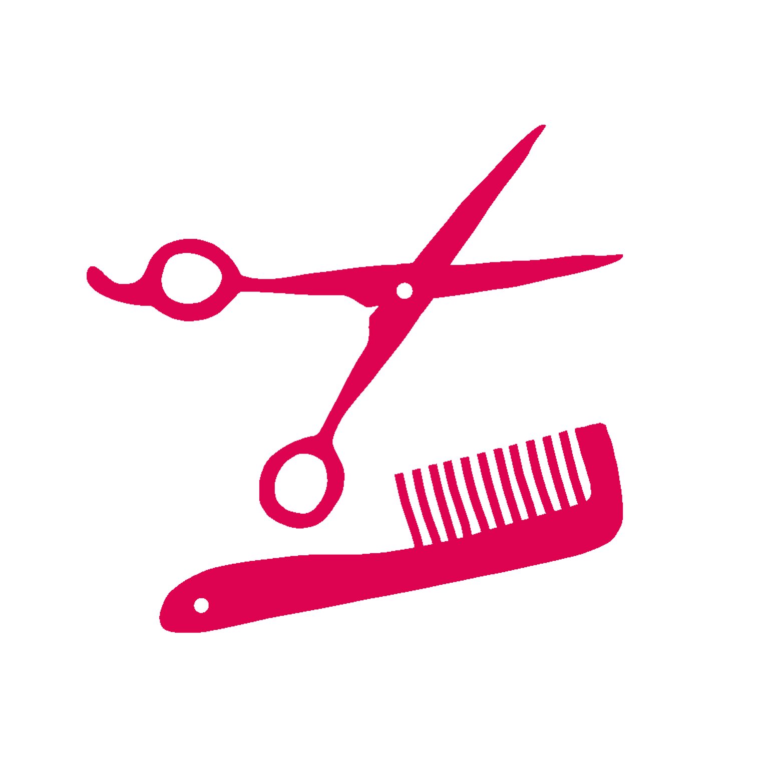 Icon Friseur Schere und Kamm