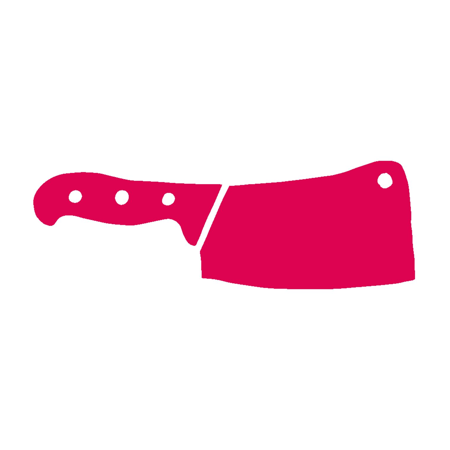Pinke Grafik: Fleischerbeil