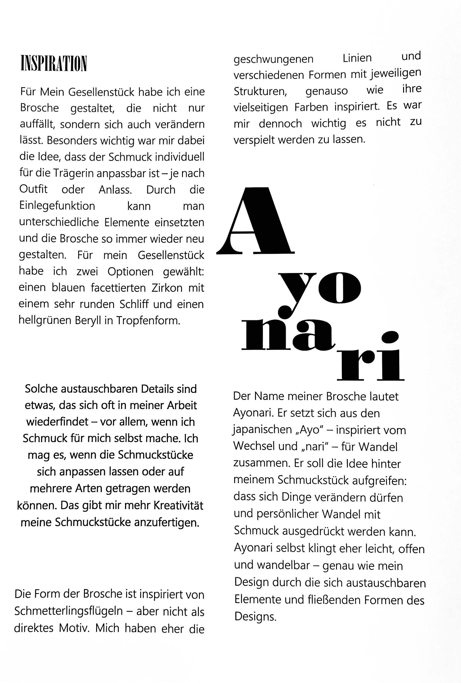 Text zu A yo na ri
